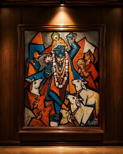 Lord of Nathdwara (Original Painting Priced INR 5 Crore plus, Size : 5ft by 3.5 ft ), Hand Signed Prints Prices :