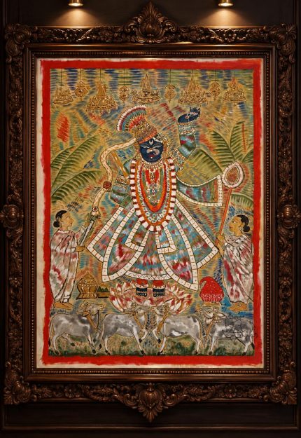 Lord Shrinathji - Rang Barse (Original Painting Priced INR 5 Crore plus, Size : 5ft by 3.5 ft ), Hand Signed Prints Prices: