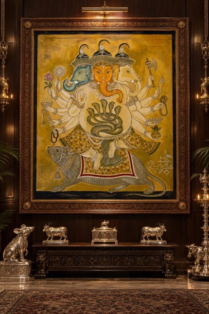 The Divine Trinity (Original Painting Priced INR 5 Crore plus, Size : 5ft by 3.5 ft ), Hand Signed Prints Prices :